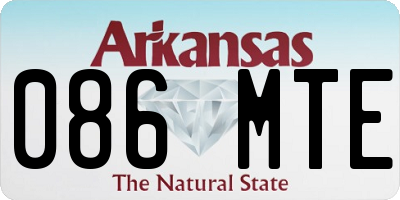 AR license plate 086MTE