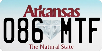 AR license plate 086MTF