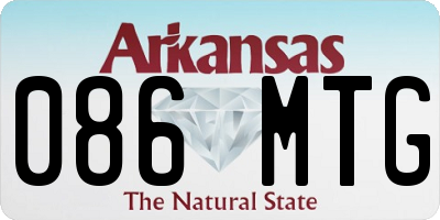 AR license plate 086MTG