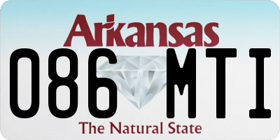 AR license plate 086MTI
