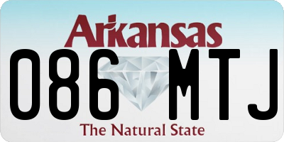 AR license plate 086MTJ