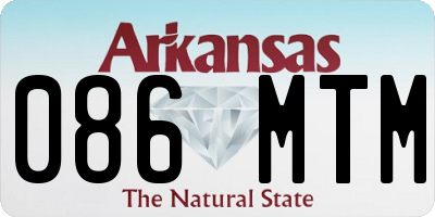 AR license plate 086MTM
