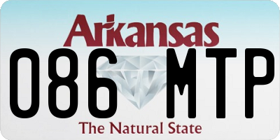 AR license plate 086MTP