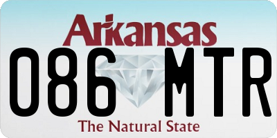 AR license plate 086MTR