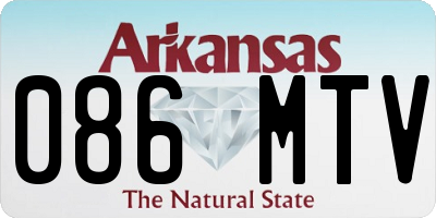AR license plate 086MTV