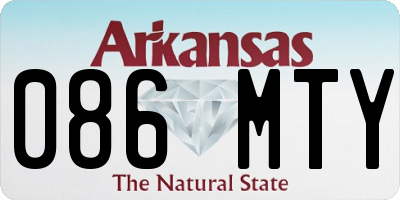 AR license plate 086MTY