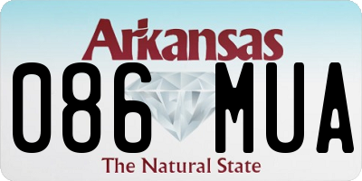 AR license plate 086MUA