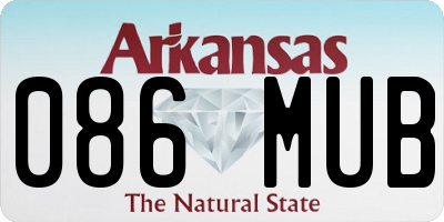 AR license plate 086MUB