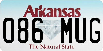 AR license plate 086MUG