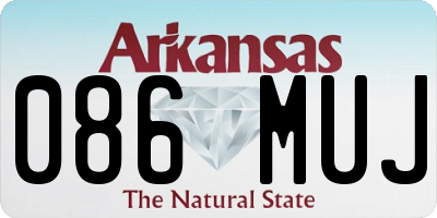 AR license plate 086MUJ