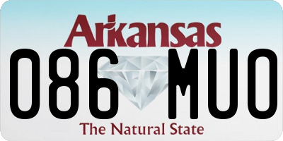 AR license plate 086MUO