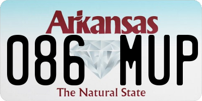 AR license plate 086MUP