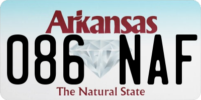 AR license plate 086NAF