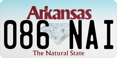 AR license plate 086NAI