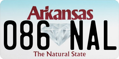 AR license plate 086NAL