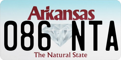 AR license plate 086NTA