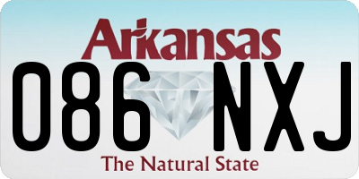 AR license plate 086NXJ