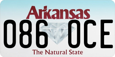 AR license plate 086OCE