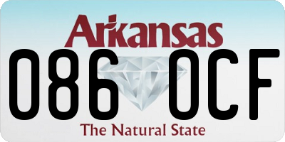 AR license plate 086OCF