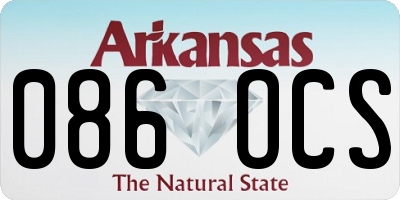 AR license plate 086OCS