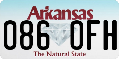 AR license plate 086OFH