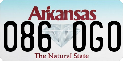 AR license plate 086OGO