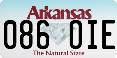 AR license plate 086OIE