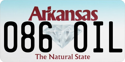 AR license plate 086OIL
