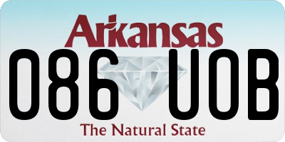 AR license plate 086UOB