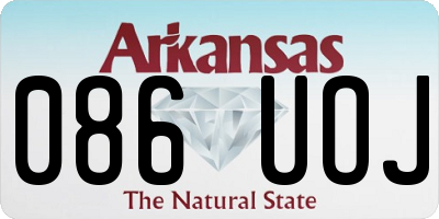 AR license plate 086UOJ