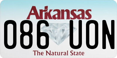 AR license plate 086UON