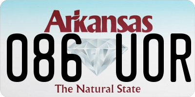 AR license plate 086UOR