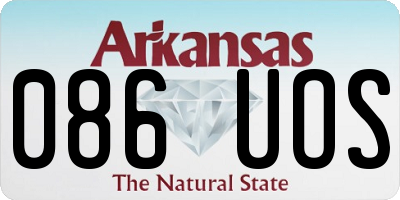 AR license plate 086UOS