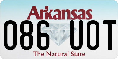AR license plate 086UOT