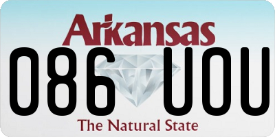 AR license plate 086UOU