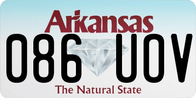 AR license plate 086UOV