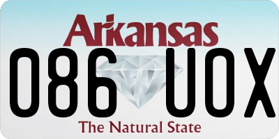 AR license plate 086UOX