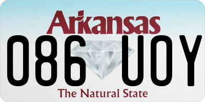 AR license plate 086UOY