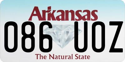 AR license plate 086UOZ