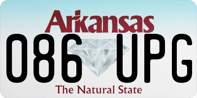 AR license plate 086UPG