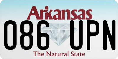 AR license plate 086UPN