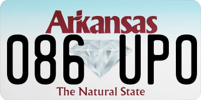 AR license plate 086UPO
