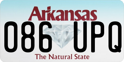 AR license plate 086UPQ