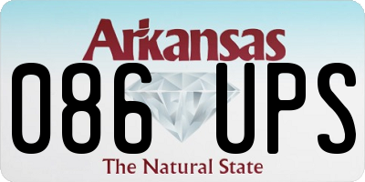 AR license plate 086UPS