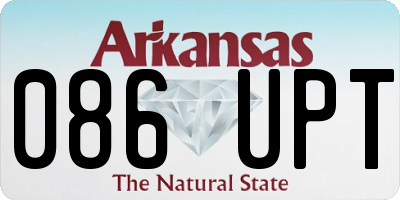AR license plate 086UPT