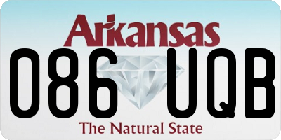 AR license plate 086UQB