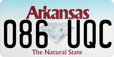 AR license plate 086UQC