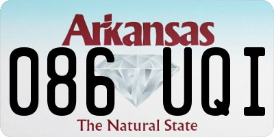 AR license plate 086UQI