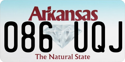 AR license plate 086UQJ