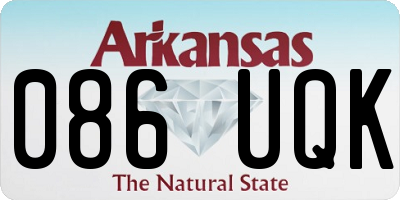AR license plate 086UQK